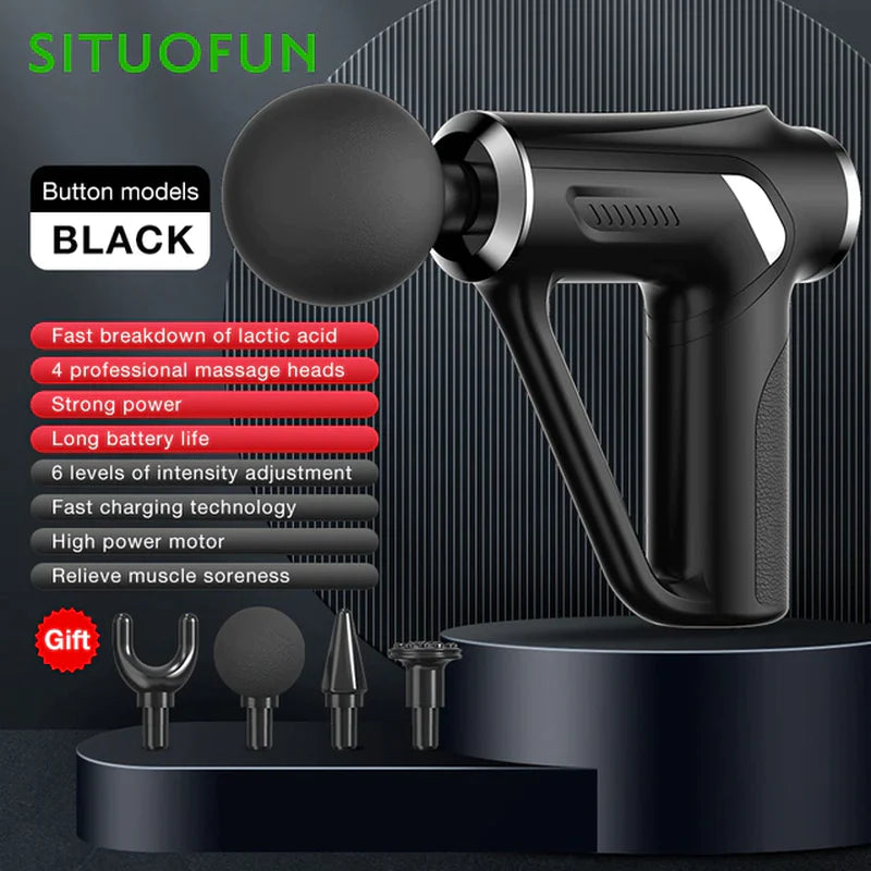 SITUOFUN Professional Electric Massage Gun with 32 Levels for Deep Tissue Relief and Muscle Relaxation